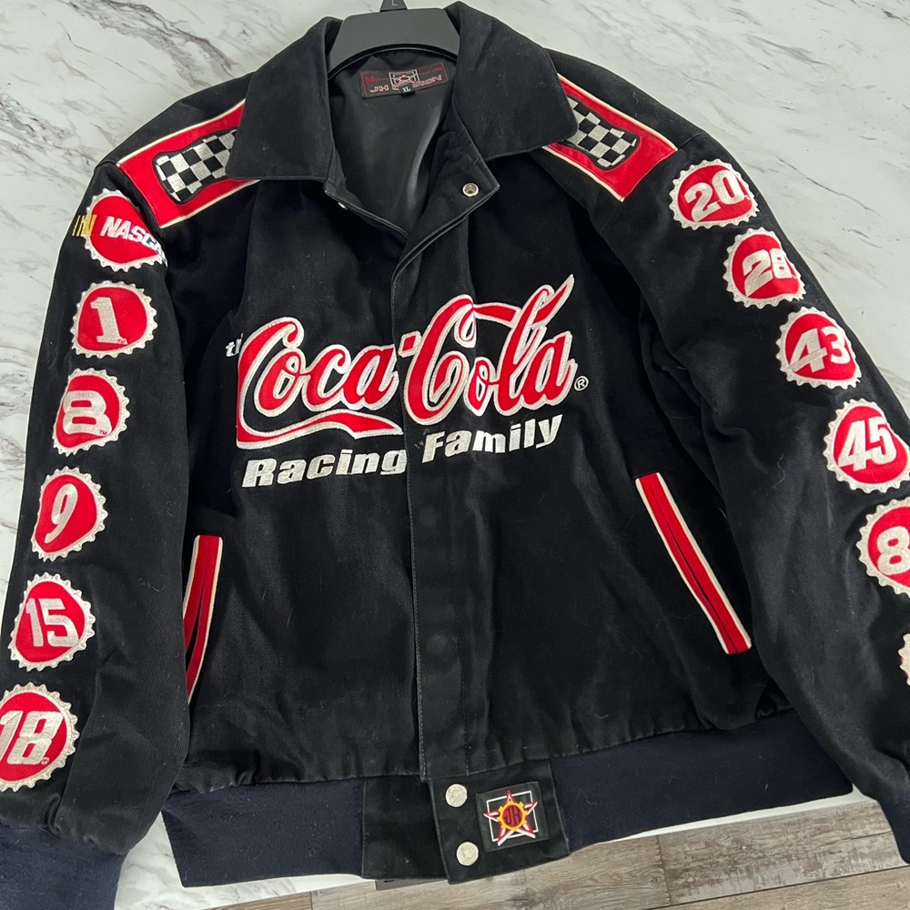 Coca-Cola NASCAR Racing Jacket with Patches - Picture 2 of 5